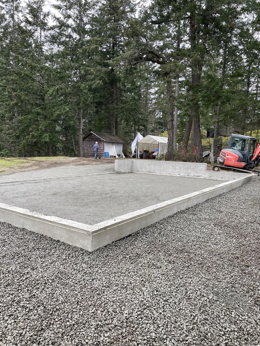 House site preparation and foundation excavation Campbell River