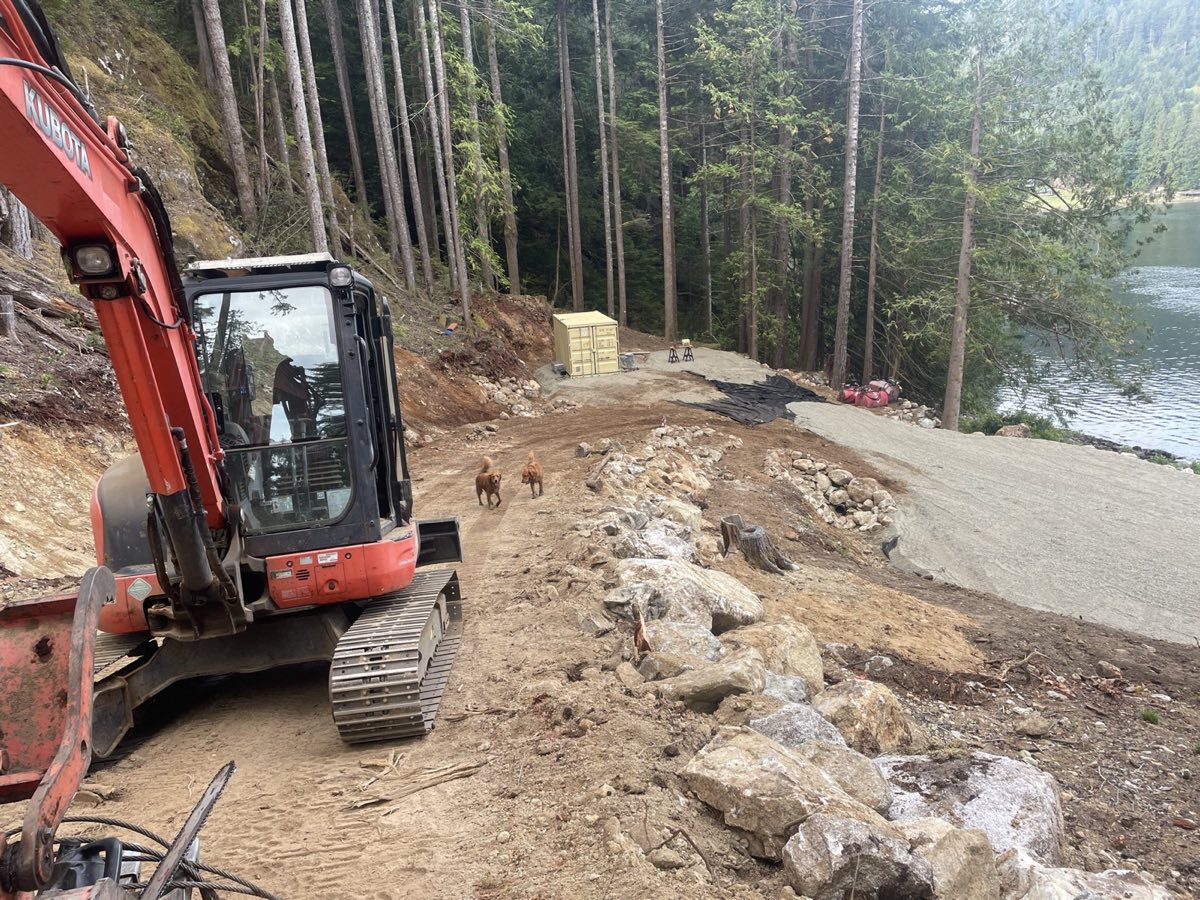 Heavy equipment Quadra Island BC